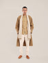 Cotton button-down shirt with long sleeves
